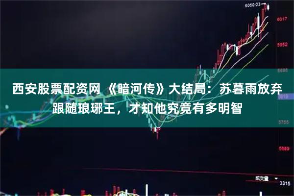 西安股票配资网 《暗河传》大结局：苏暮雨放弃跟随琅琊王，才知他究竟有多明智